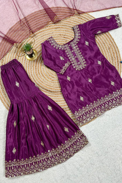 Elegant Top Plazzo & Dupatta Set