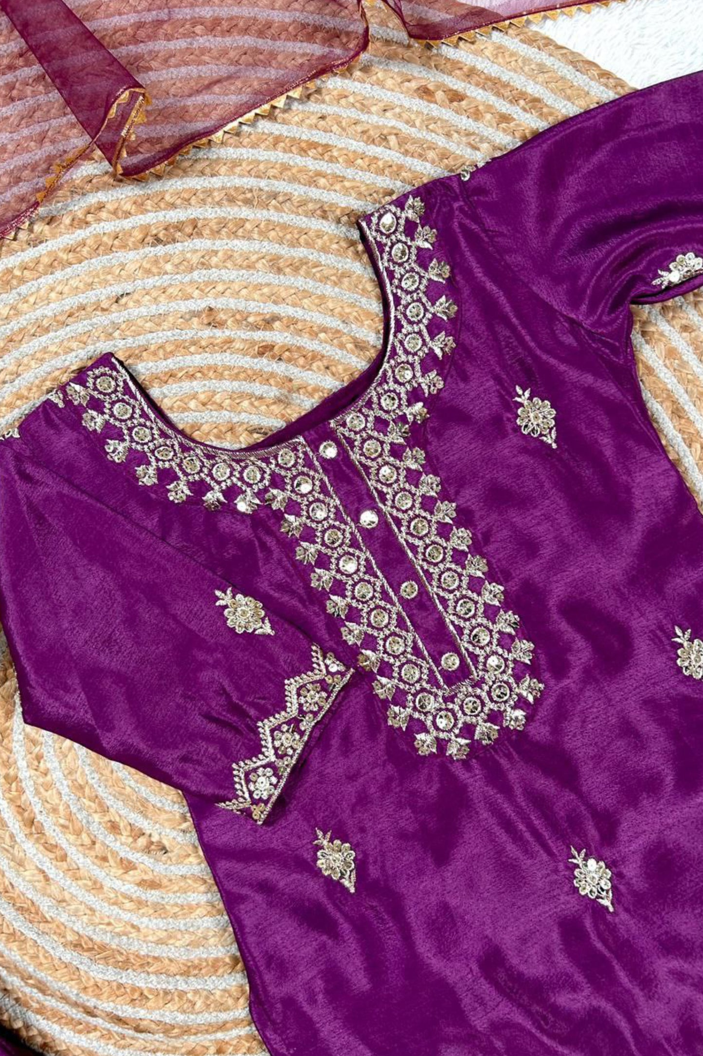 Elegant Top Plazzo & Dupatta Set