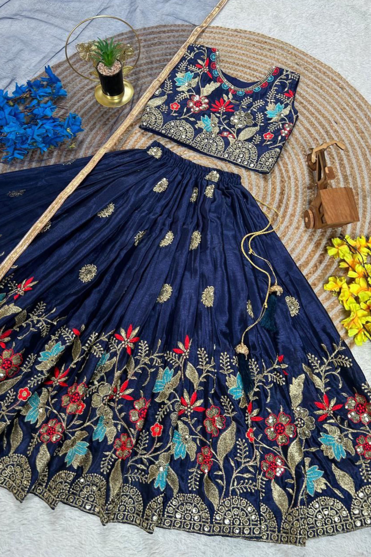 Soft Chinon Silk Kids Choli