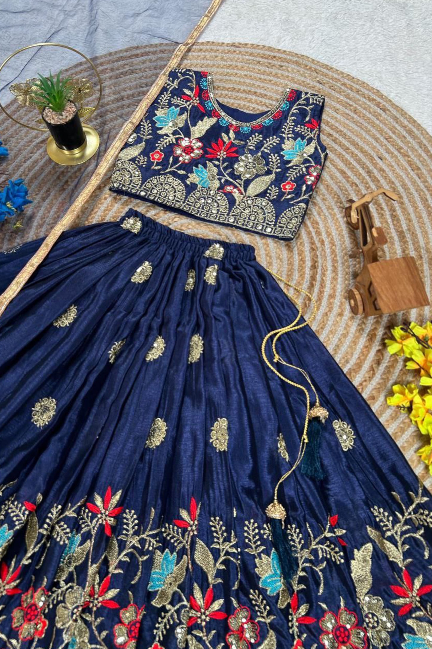 Soft Chinon Silk Kids Choli