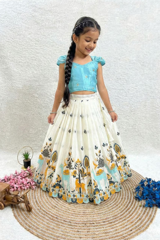 Cotton Silk Sky Blue Choli