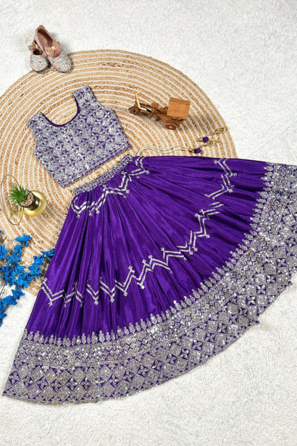 Purple Kids Chaniya Choli