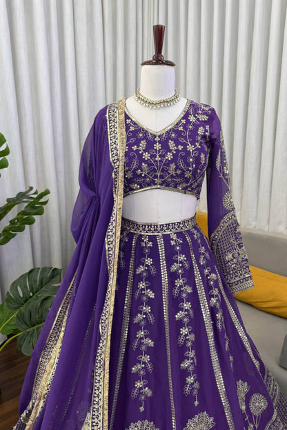 Wedding Special Gorgette Lehenga