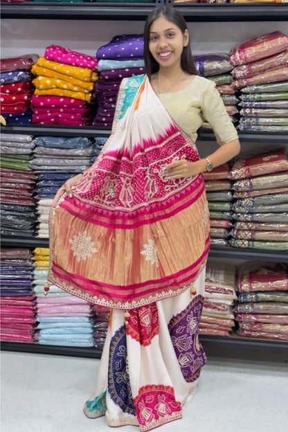 PURE GAJI SILK RASMANDAL BANDHANI