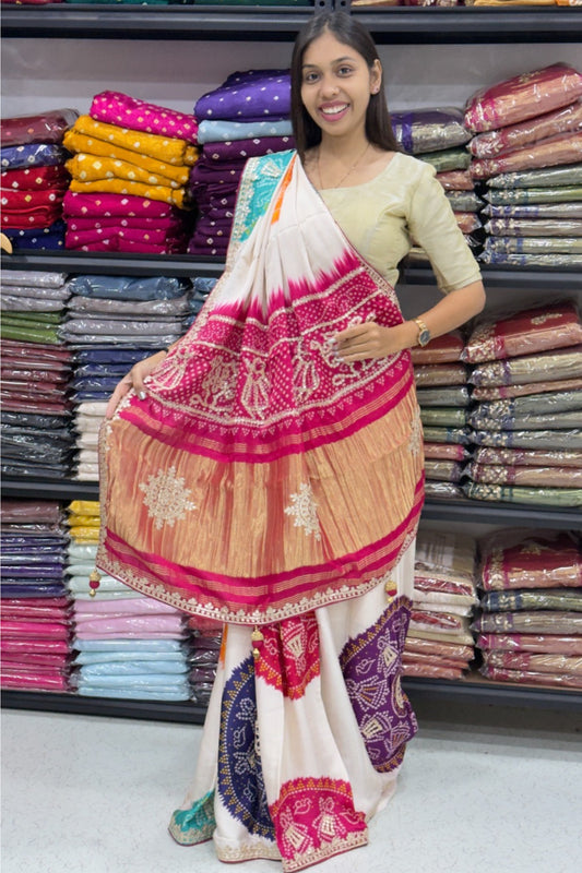 PURE GAJI SILK RASMANDAL BANDHANI