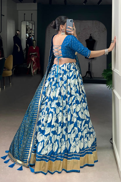 Tasar Silk Navratri Lehenga Choli