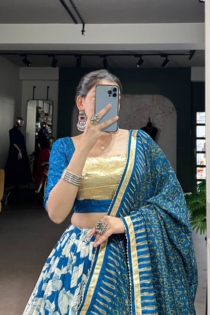 Tasar Silk Navratri Lehenga Choli