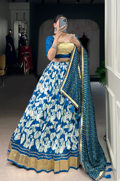 Tasar Silk Navratri Lehenga Choli