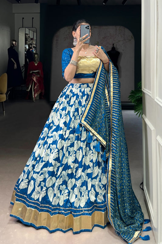 Tasar Silk Navratri Lehenga Choli