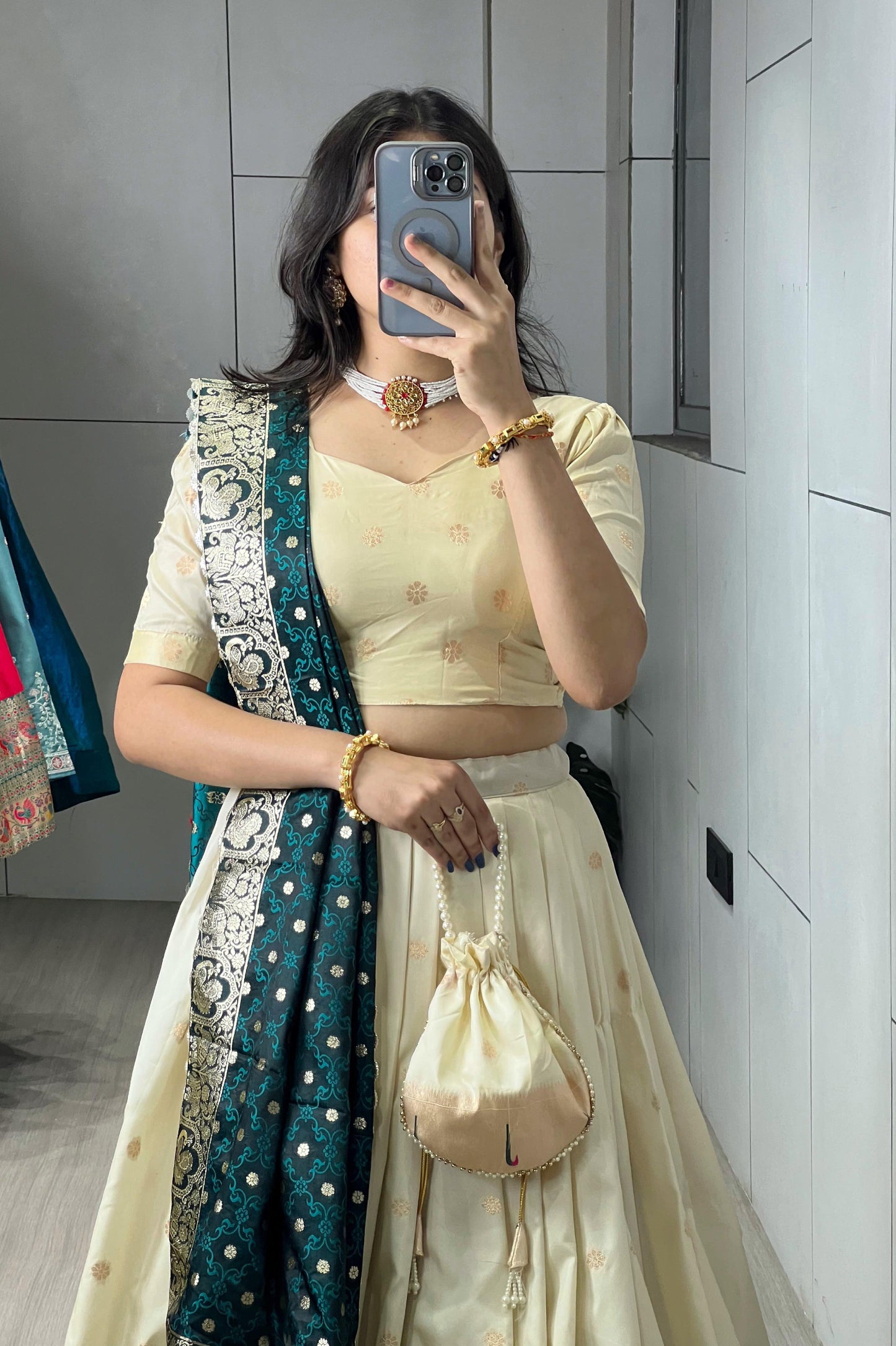 Paithani Lehenga Choli With Batwa