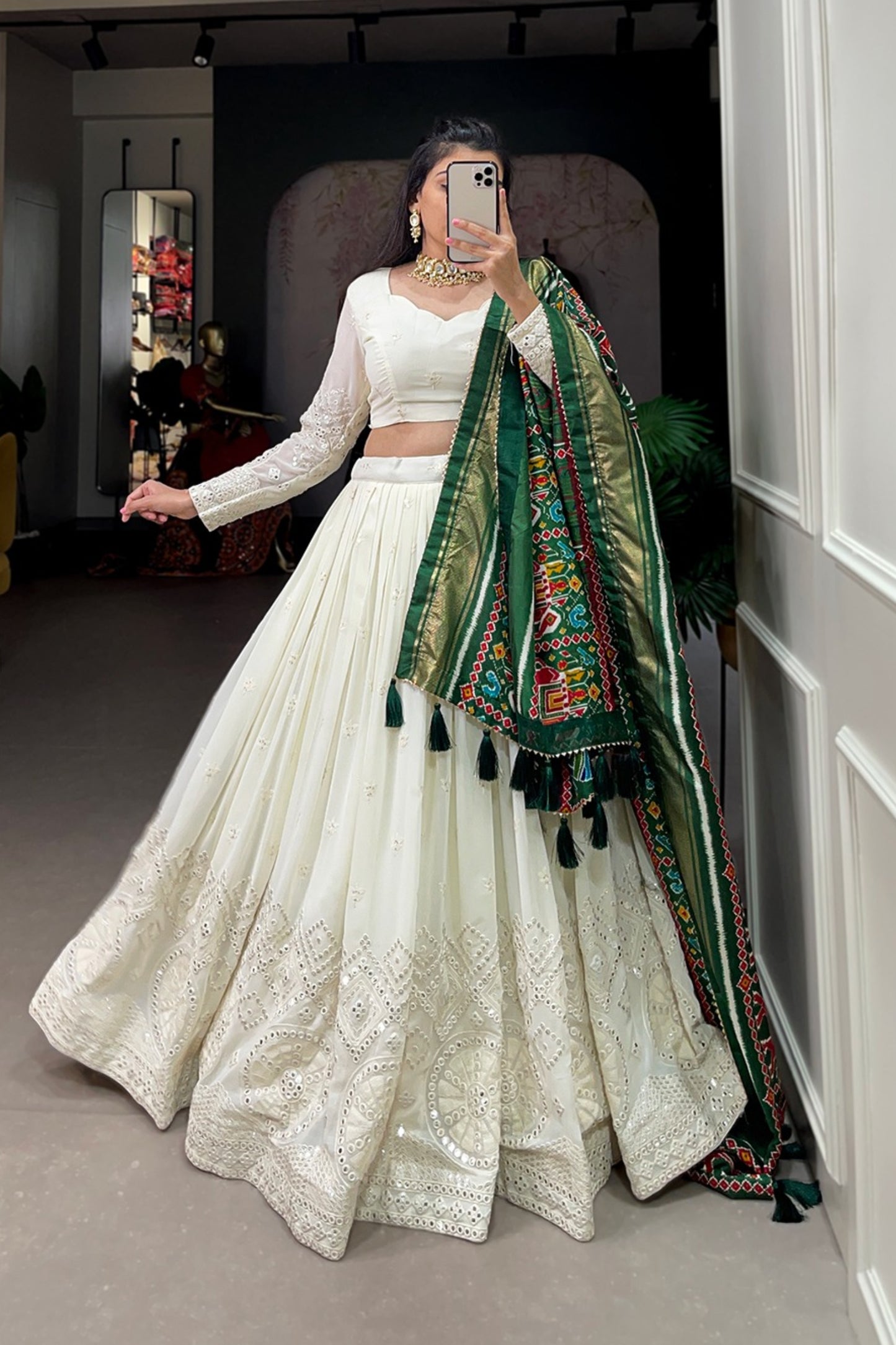Lucknowi Lehenga Choli With Patola Dupatta