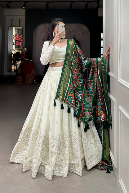 Lucknowi Lehenga Choli With Patola Dupatta