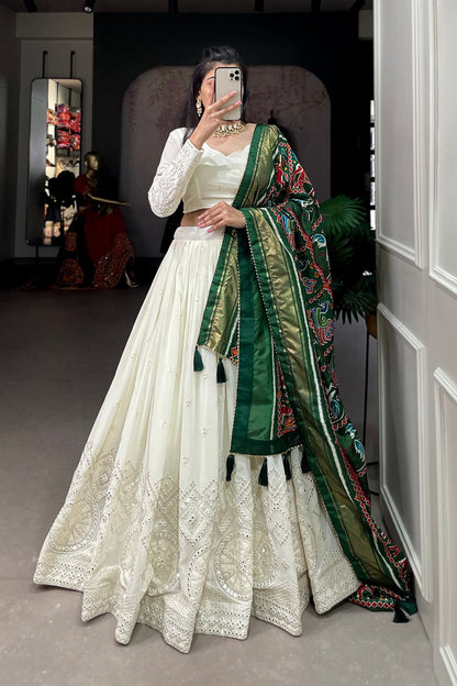 Lucknowi Lehenga Choli With Patola Dupatta
