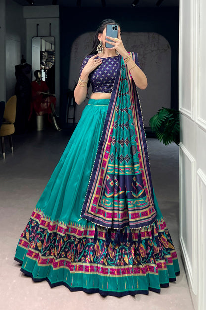 Tasar Silk Festive Shine Lehenga