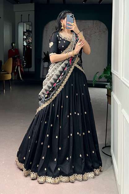 Vichitra Tussar Silk Lehenga