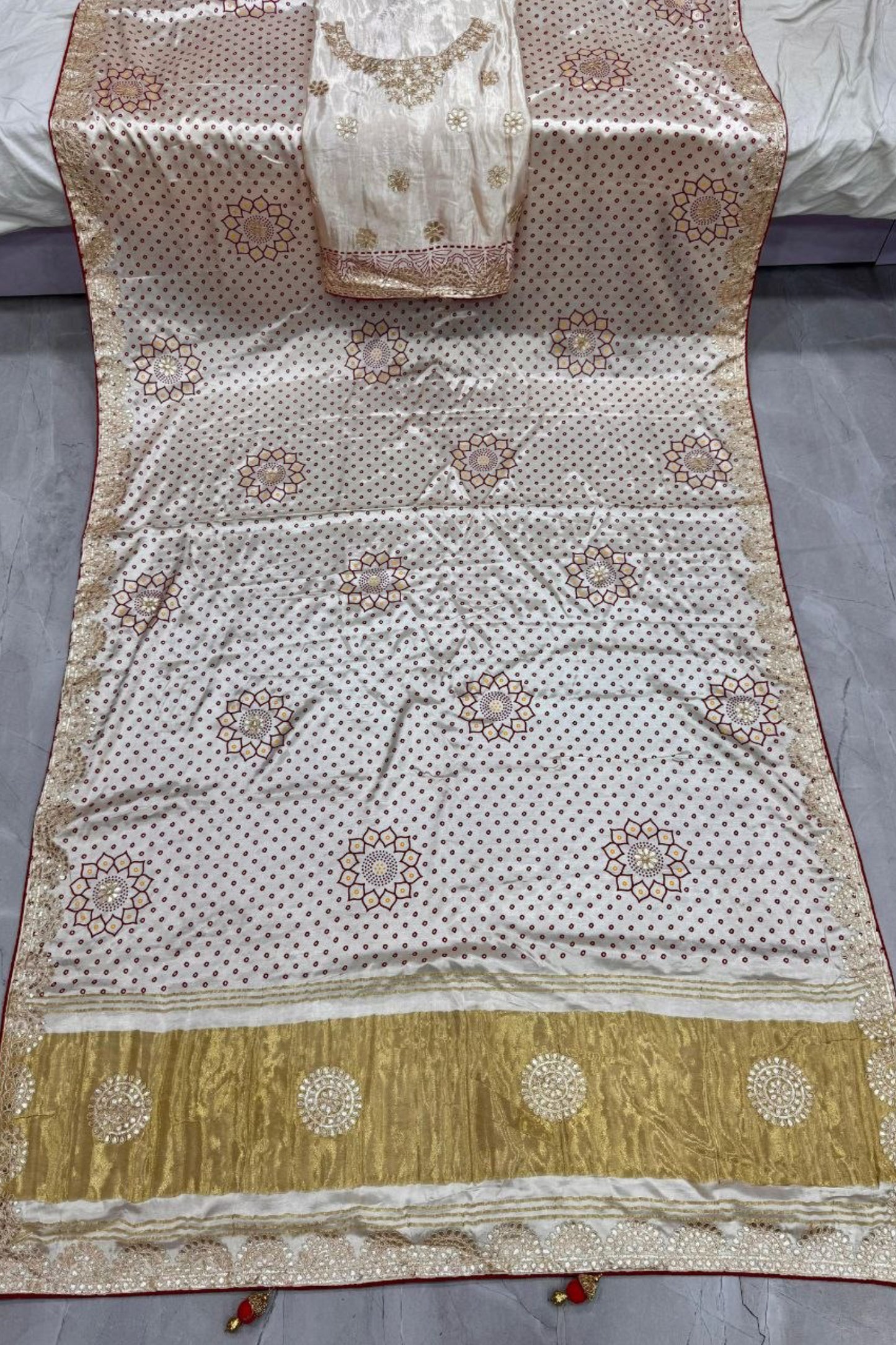 Gaji Silk Bandhani Saree