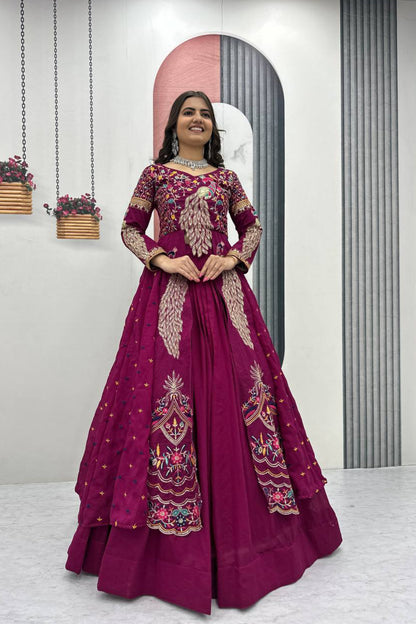 Trending Peacock Long Top Lehenga
