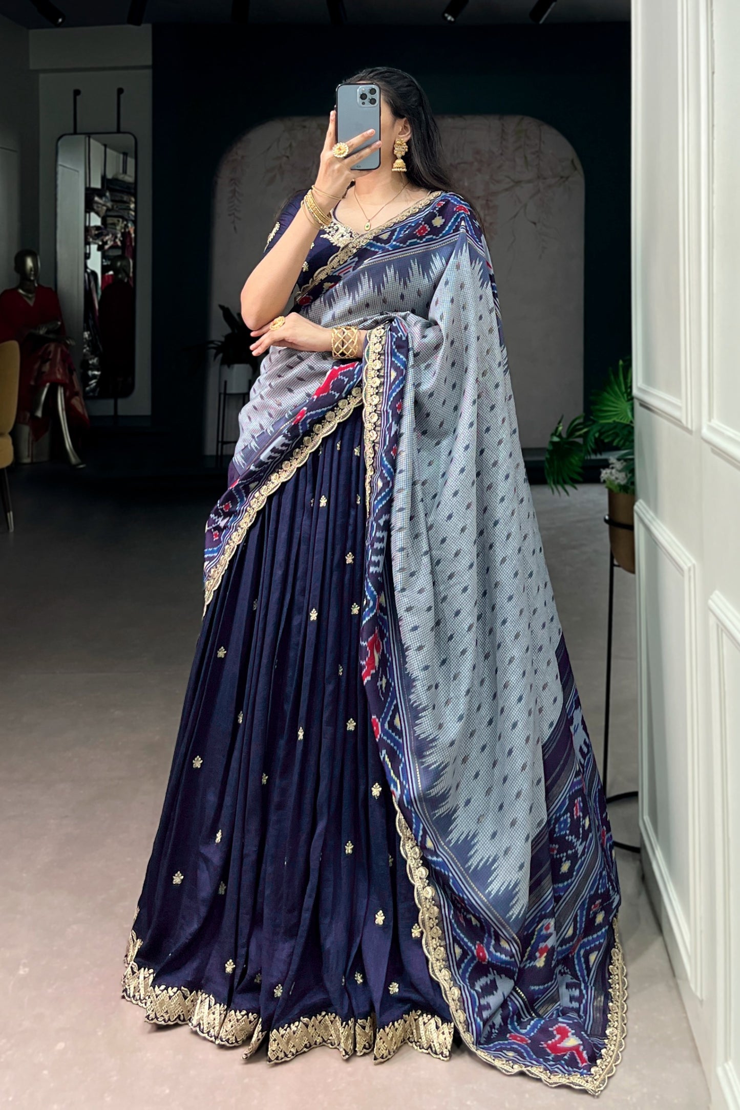 Vichitra Tussar Silk Lehenga