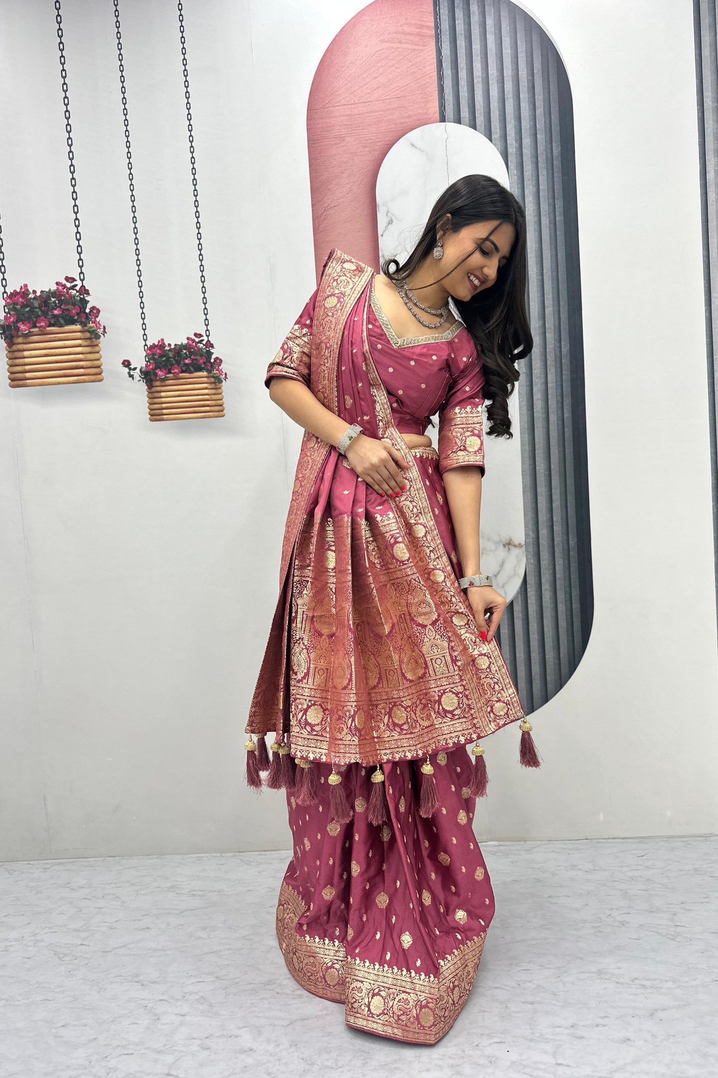 Silk Readymade Patli Saree