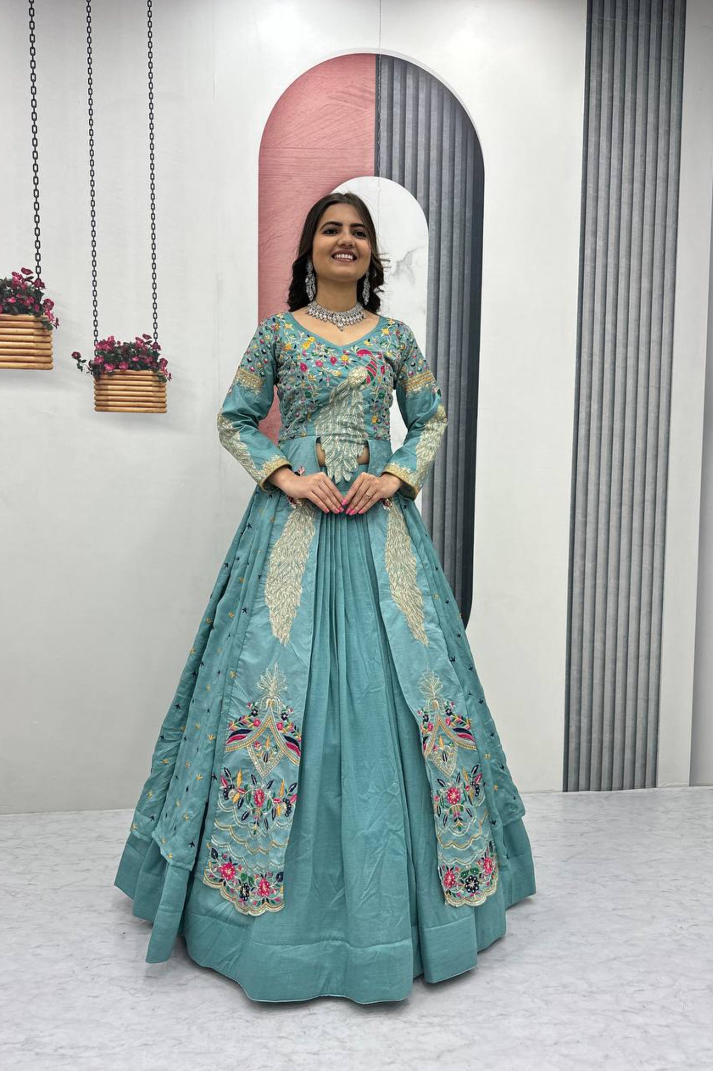 Trending Peacock Long Top Lehenga