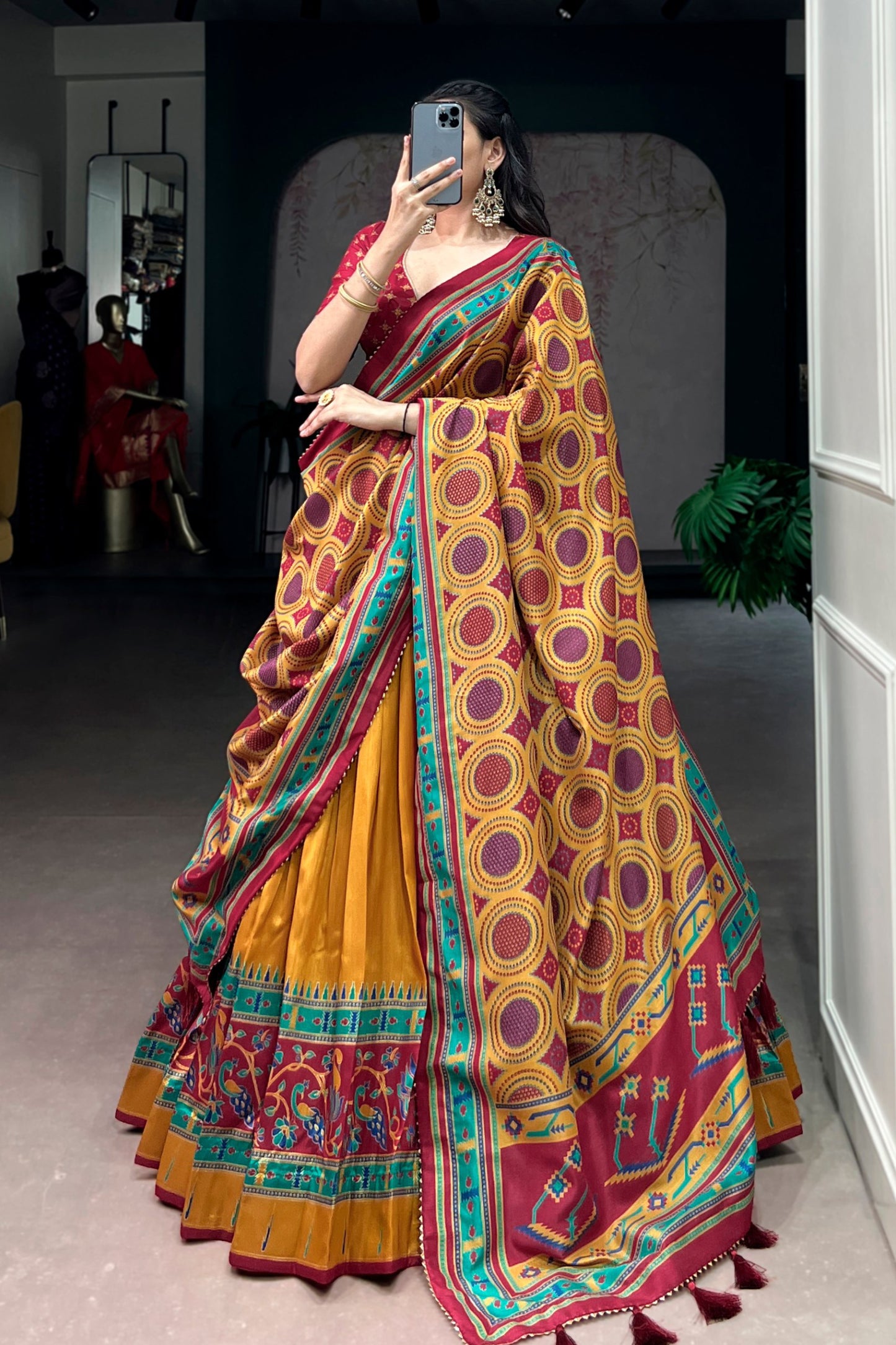 Tasar Silk Festive Shine Lehenga