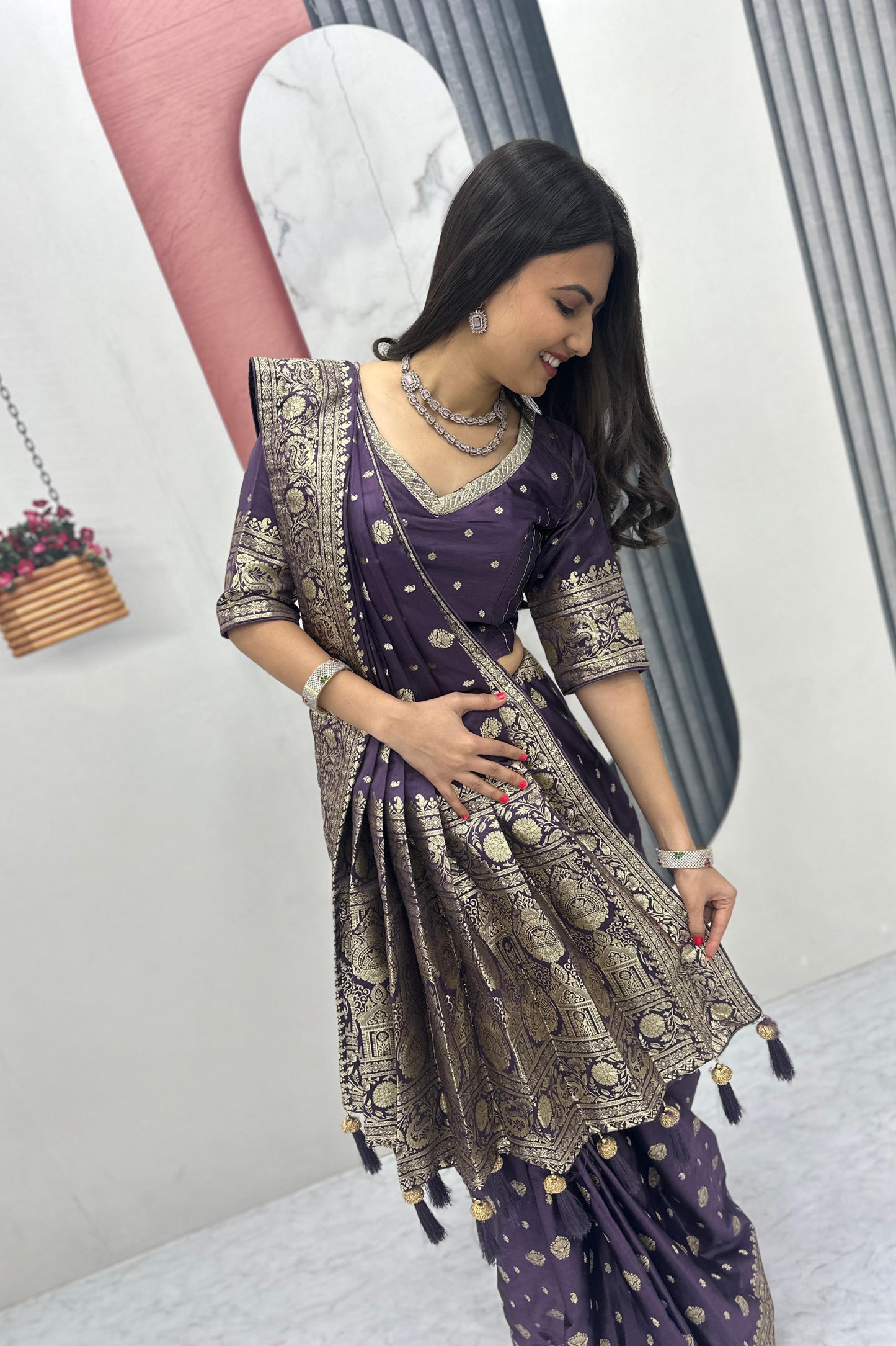 Silk Readymade Patli Saree