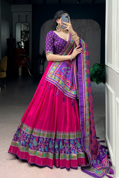 Tasar Silk Festive Shine Lehenga
