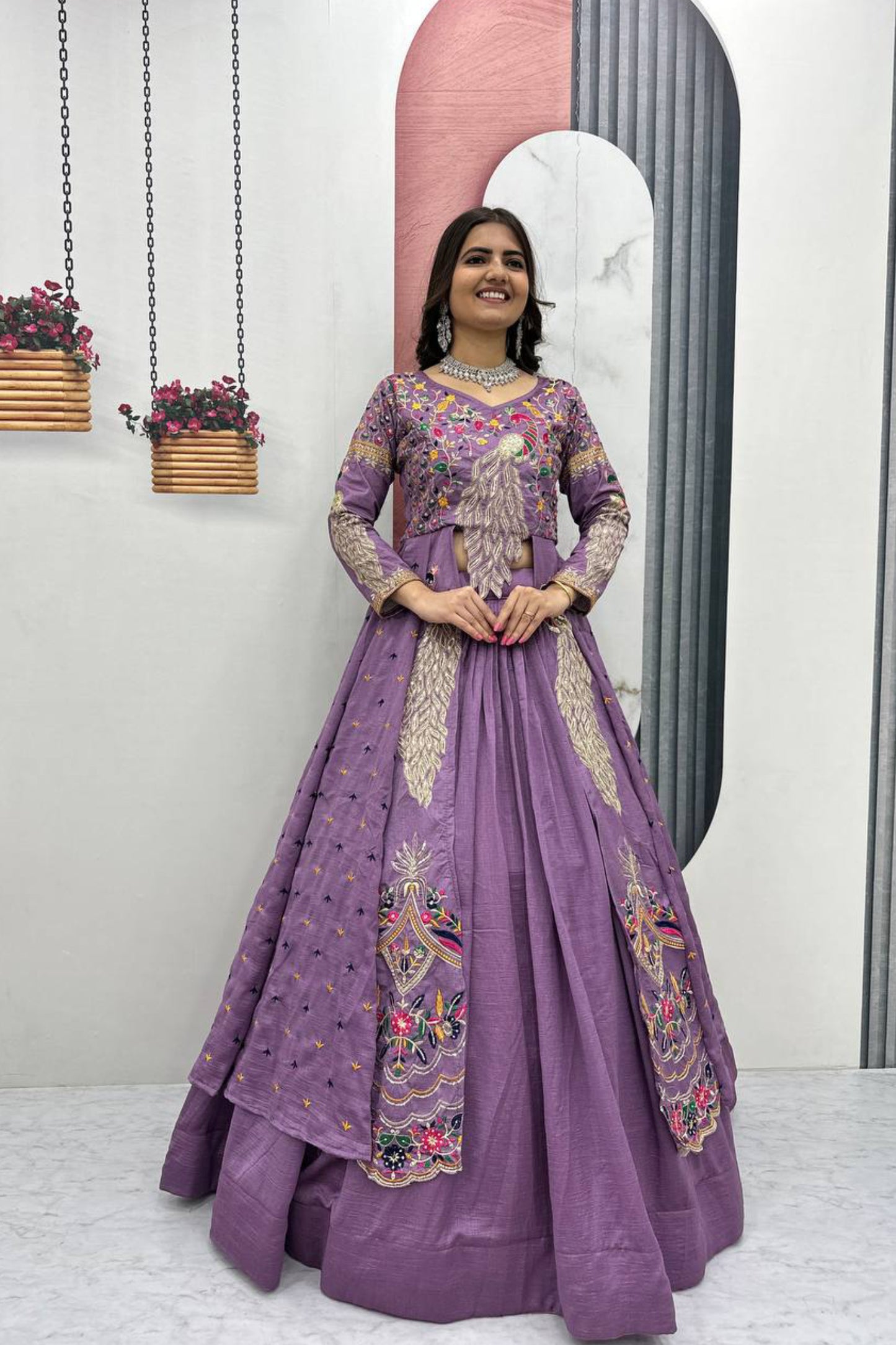 Trending Peacock Long Top Lehenga