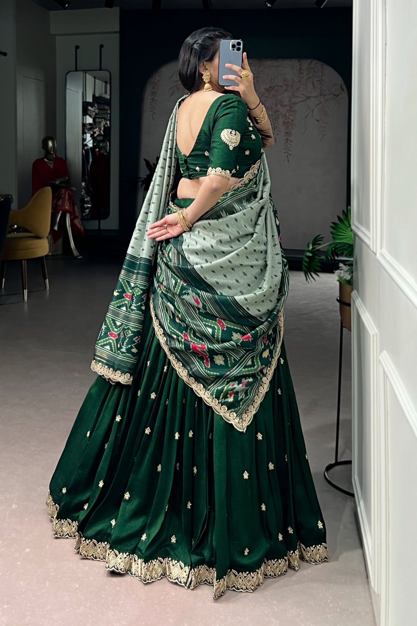 Vichitra Tussar Silk Lehenga