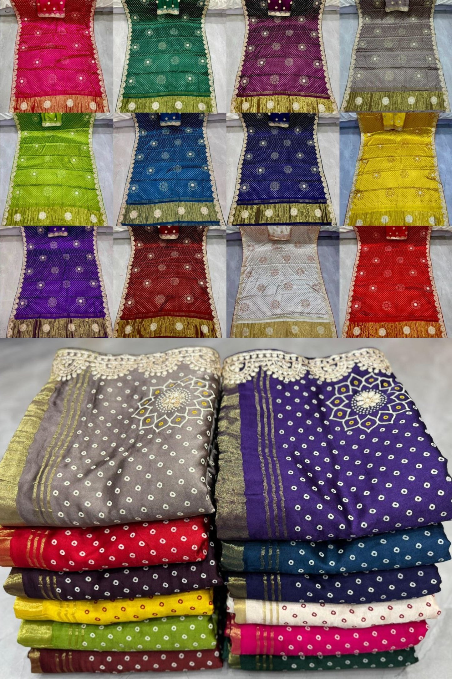 Gaji Silk Bandhani Saree