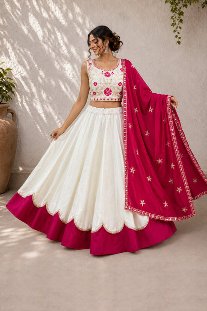 Cotton Lehenga Choli For Garba Special