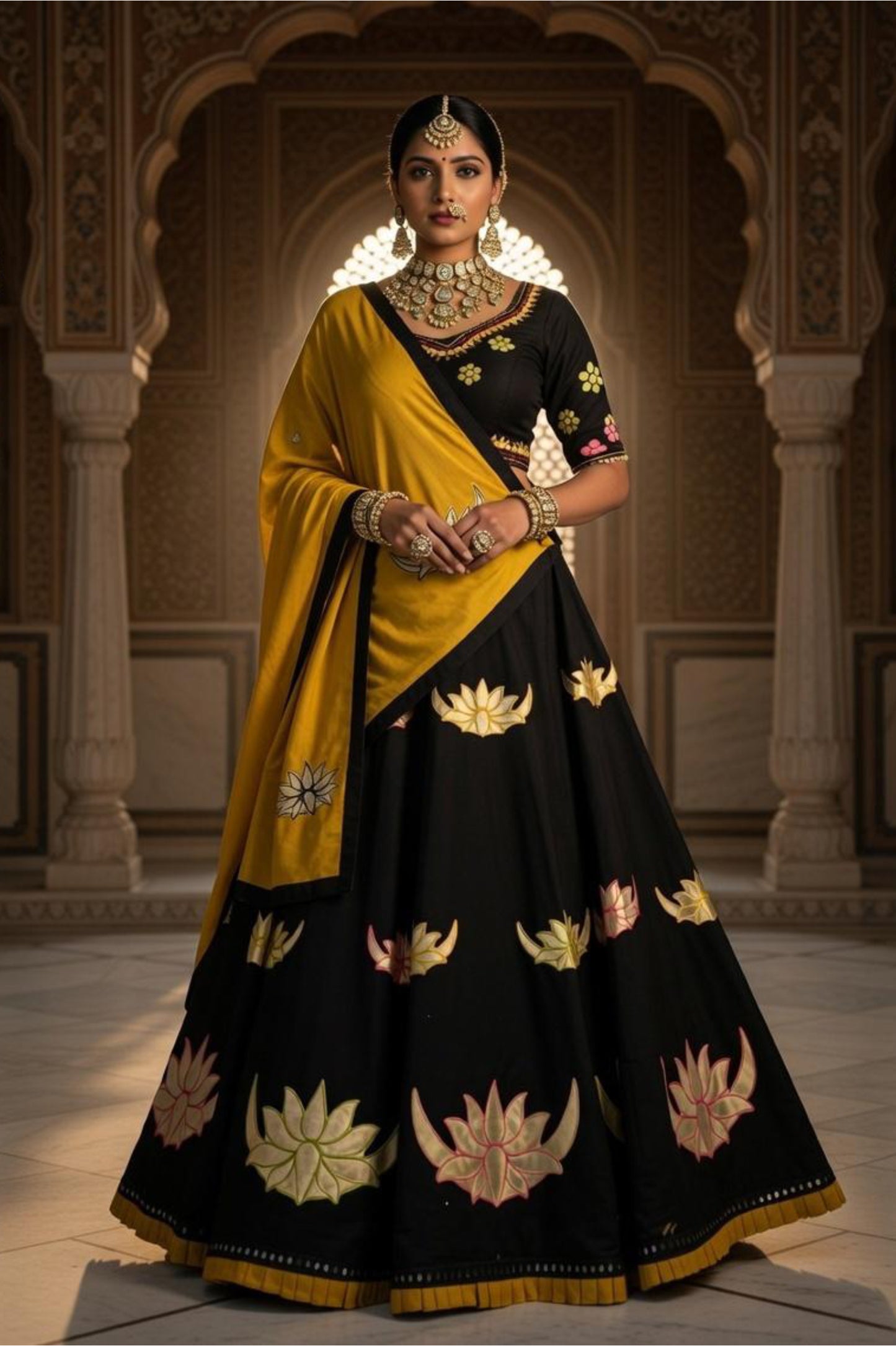 The Lotus Couture Set | Navratri Outfit