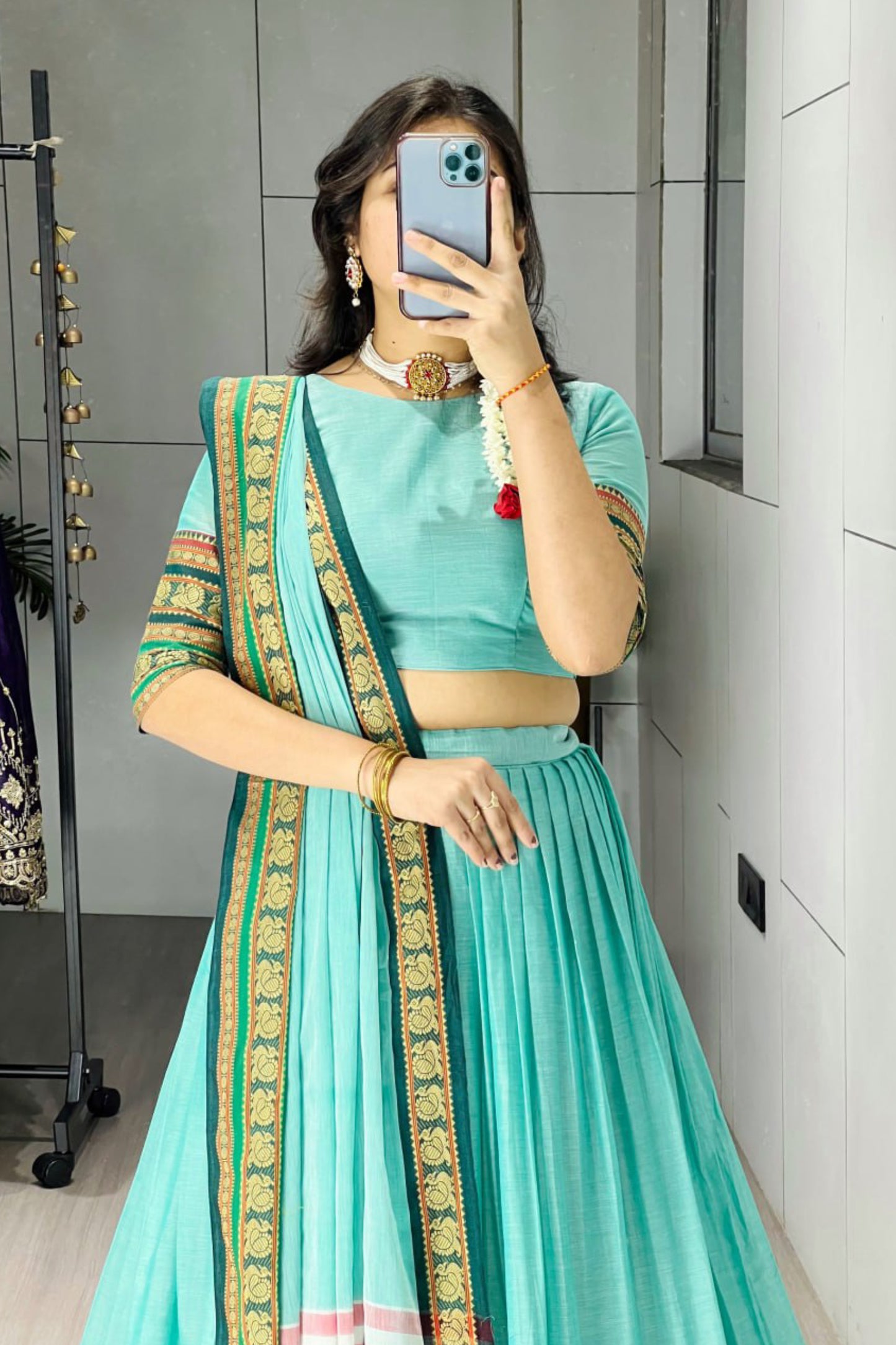 Pure Chanderi Cotton Lehenga Choli