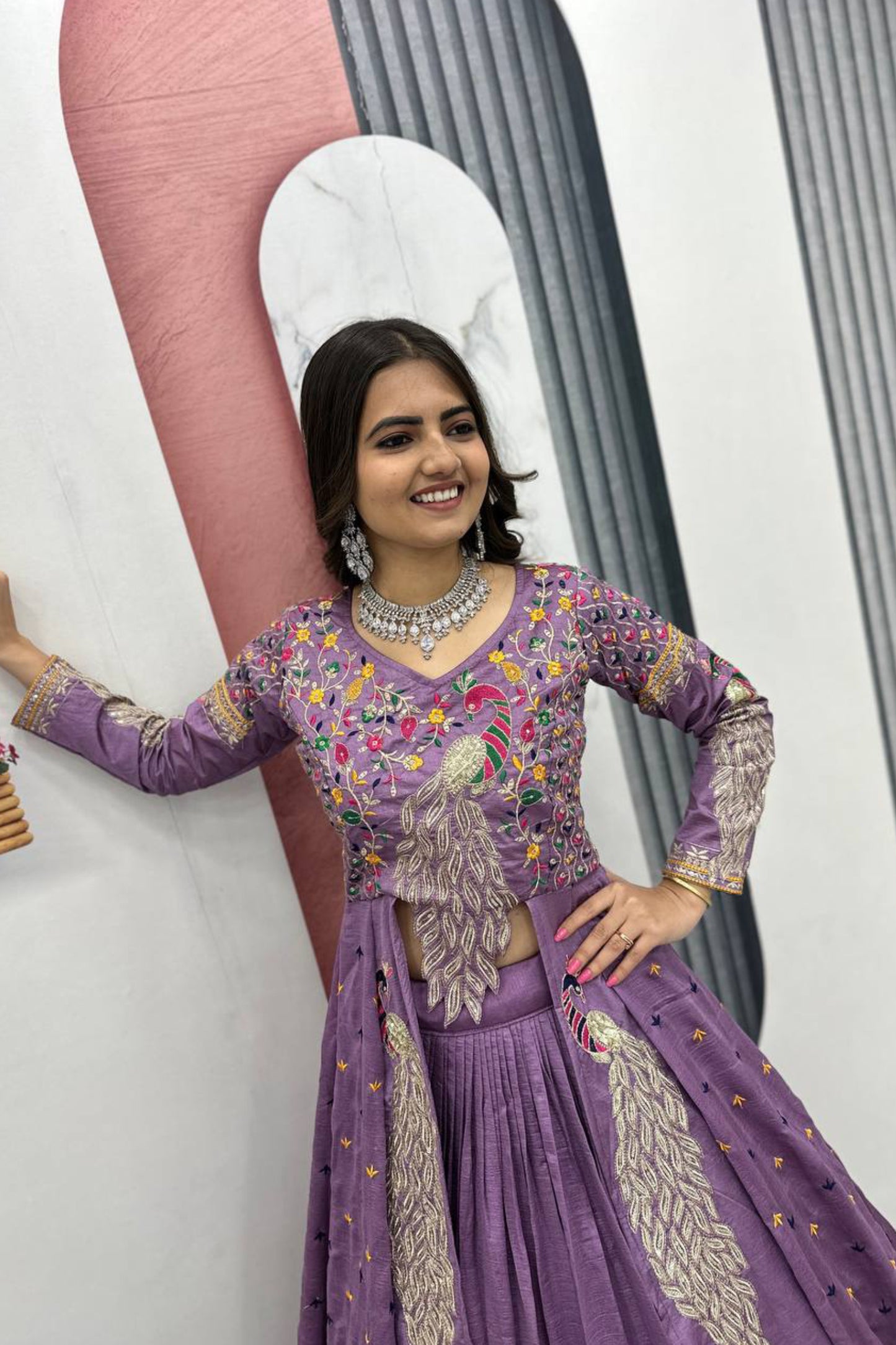 Trending Peacock Long Top Lehenga
