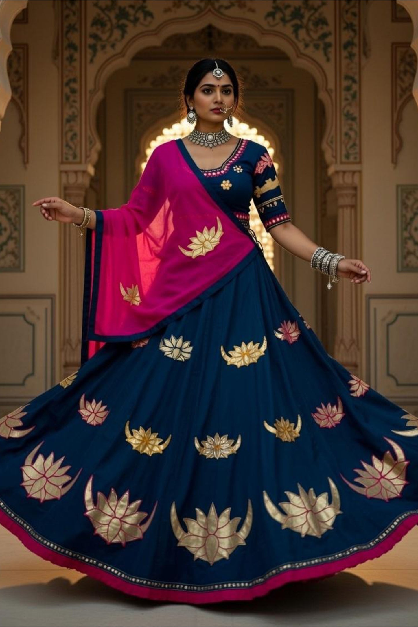The Lotus Couture Set | Navratri Outfit