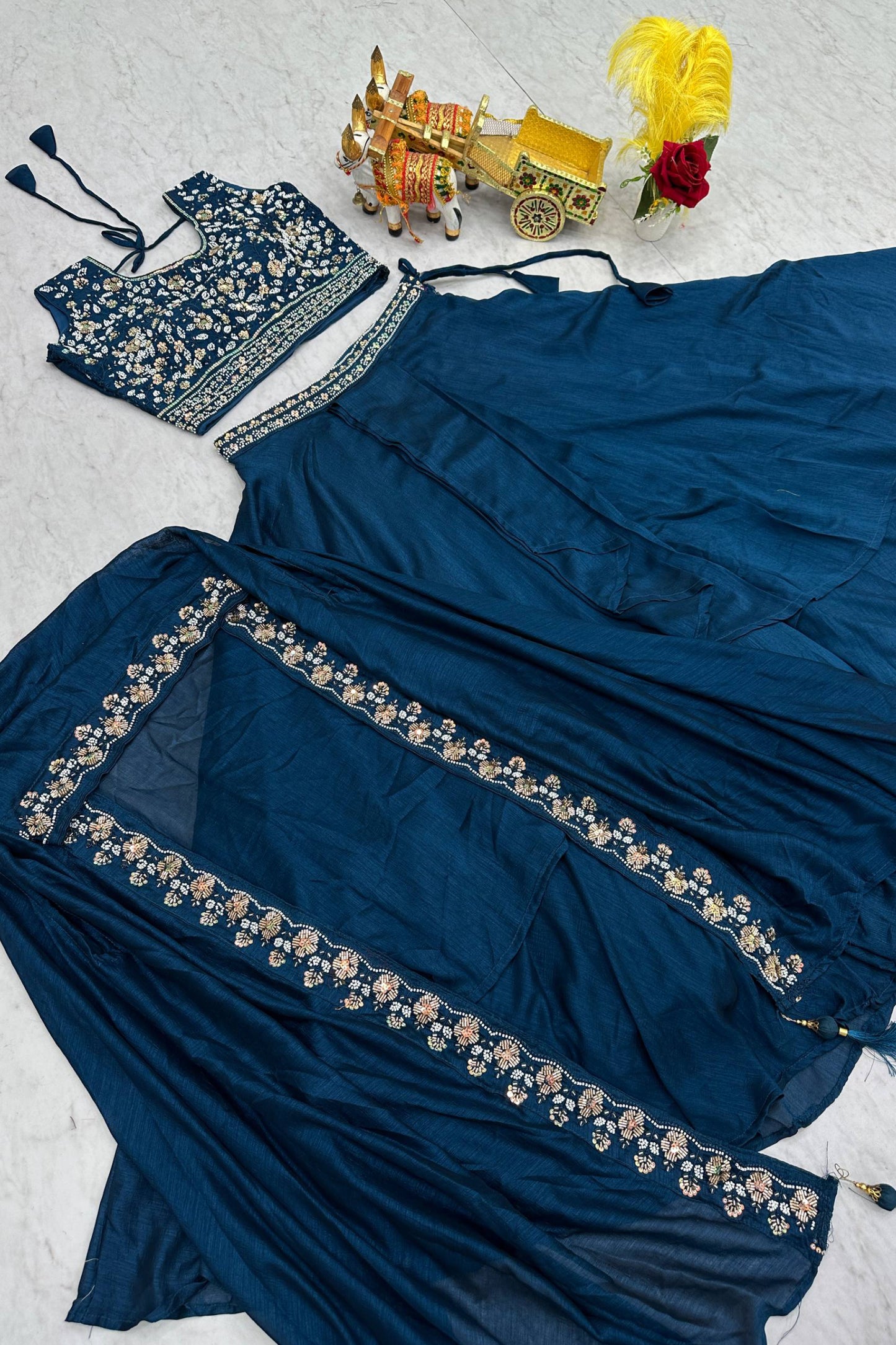 Indo Western Style Three Piece Lehenga Choli