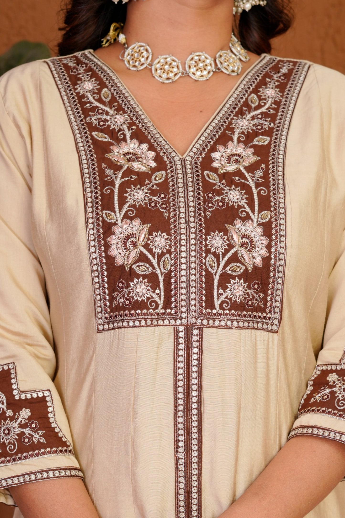 Anarkali Kurti With Plazzo Dupatta Set