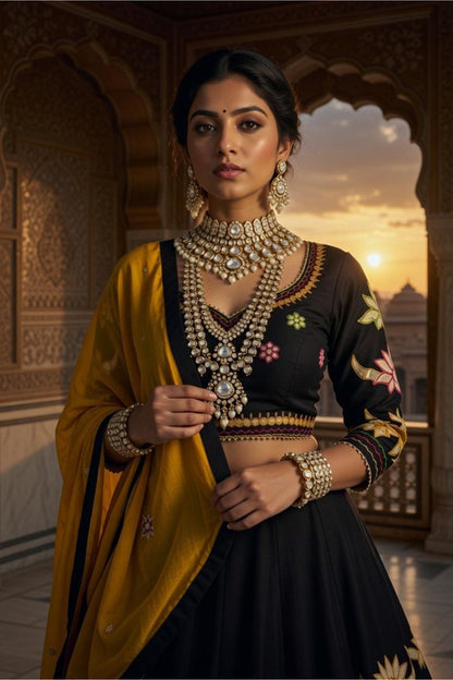 The Lotus Couture Set | Navratri Outfit