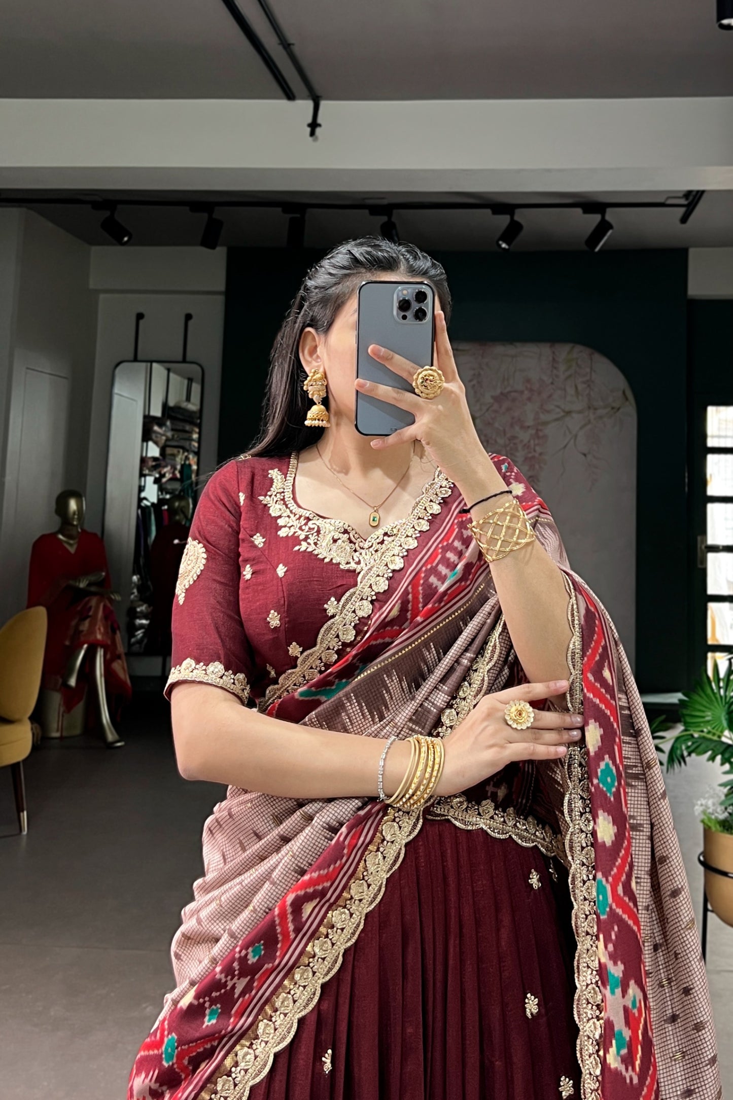 Vichitra Tussar Silk Lehenga
