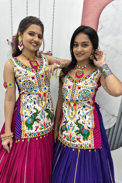 Navratri Special Crop Top with Lehenga