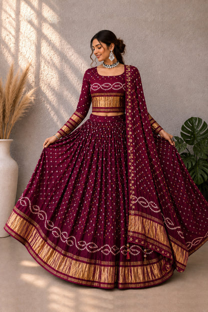 Pure Modal Silk Lehenga Choli