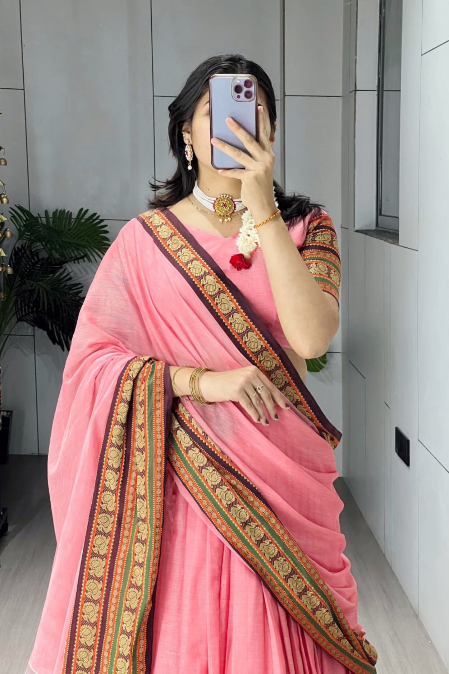 Pure Chanderi Cotton Lehenga Choli