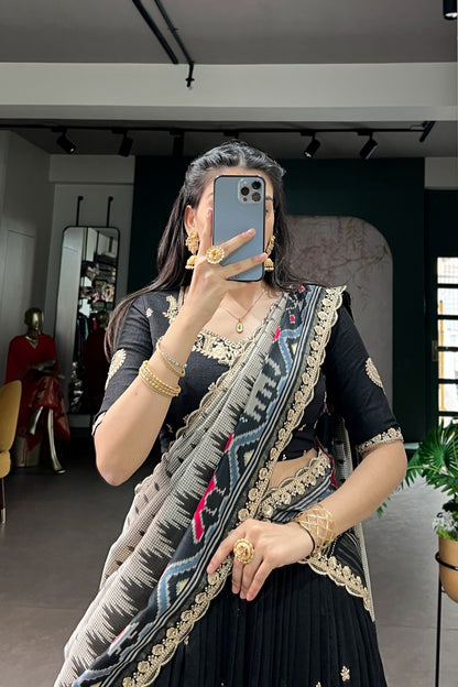 Vichitra Tussar Silk Lehenga