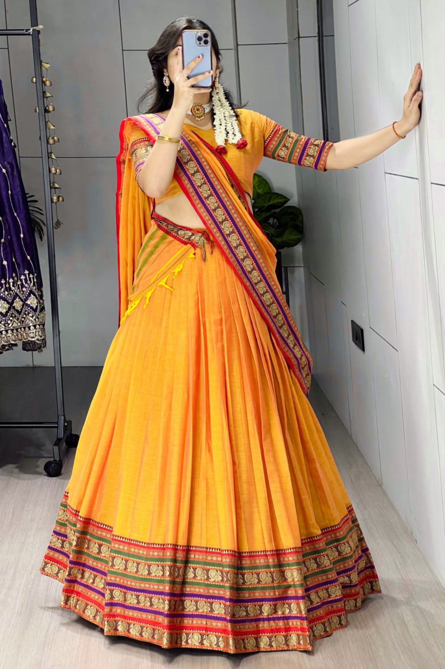 Pure Chanderi Cotton Lehenga Choli