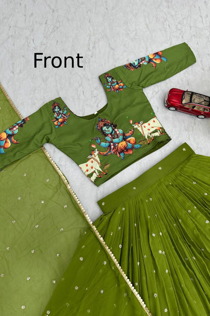 Kalamkari Print with Work Lehenga Choli