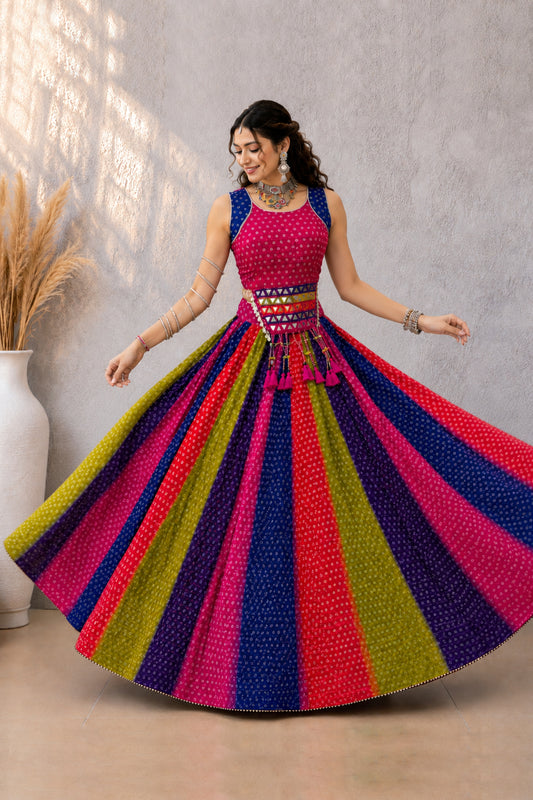 Navratri Special Mirror Work Outfit