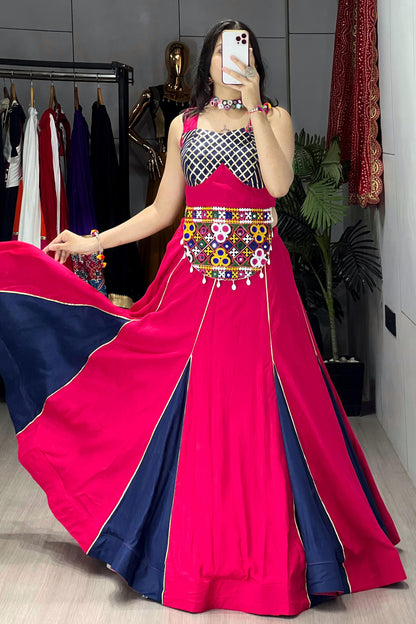 Ethnic Women Pure Rayon Cotton Navratri Set