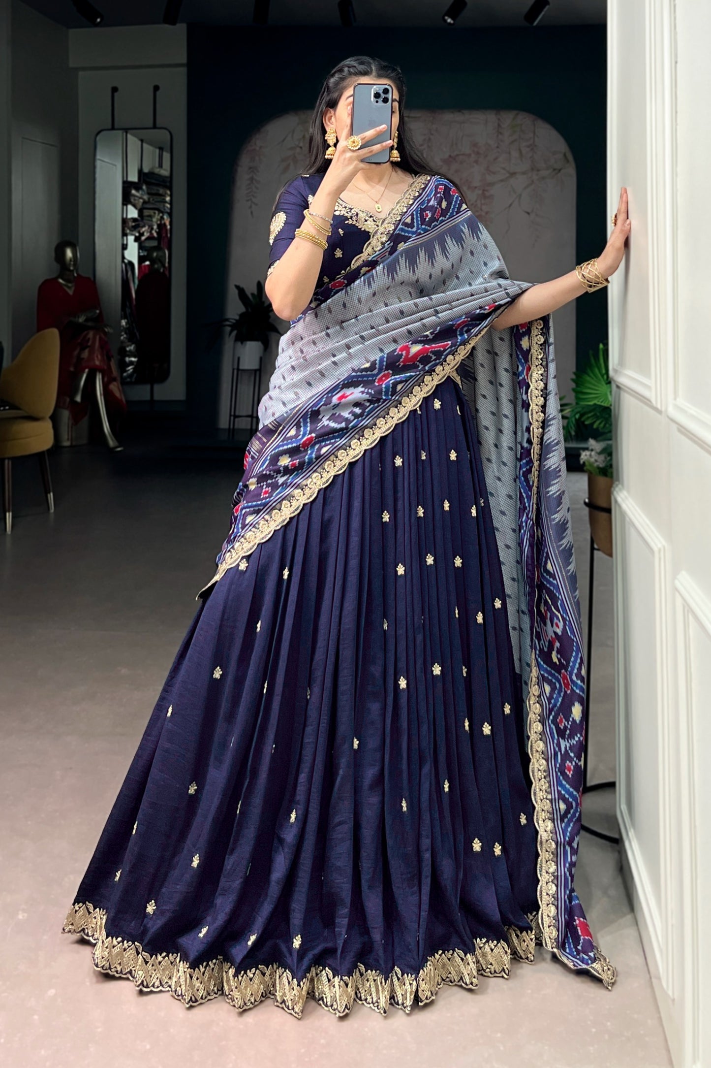 Vichitra Tussar Silk Lehenga