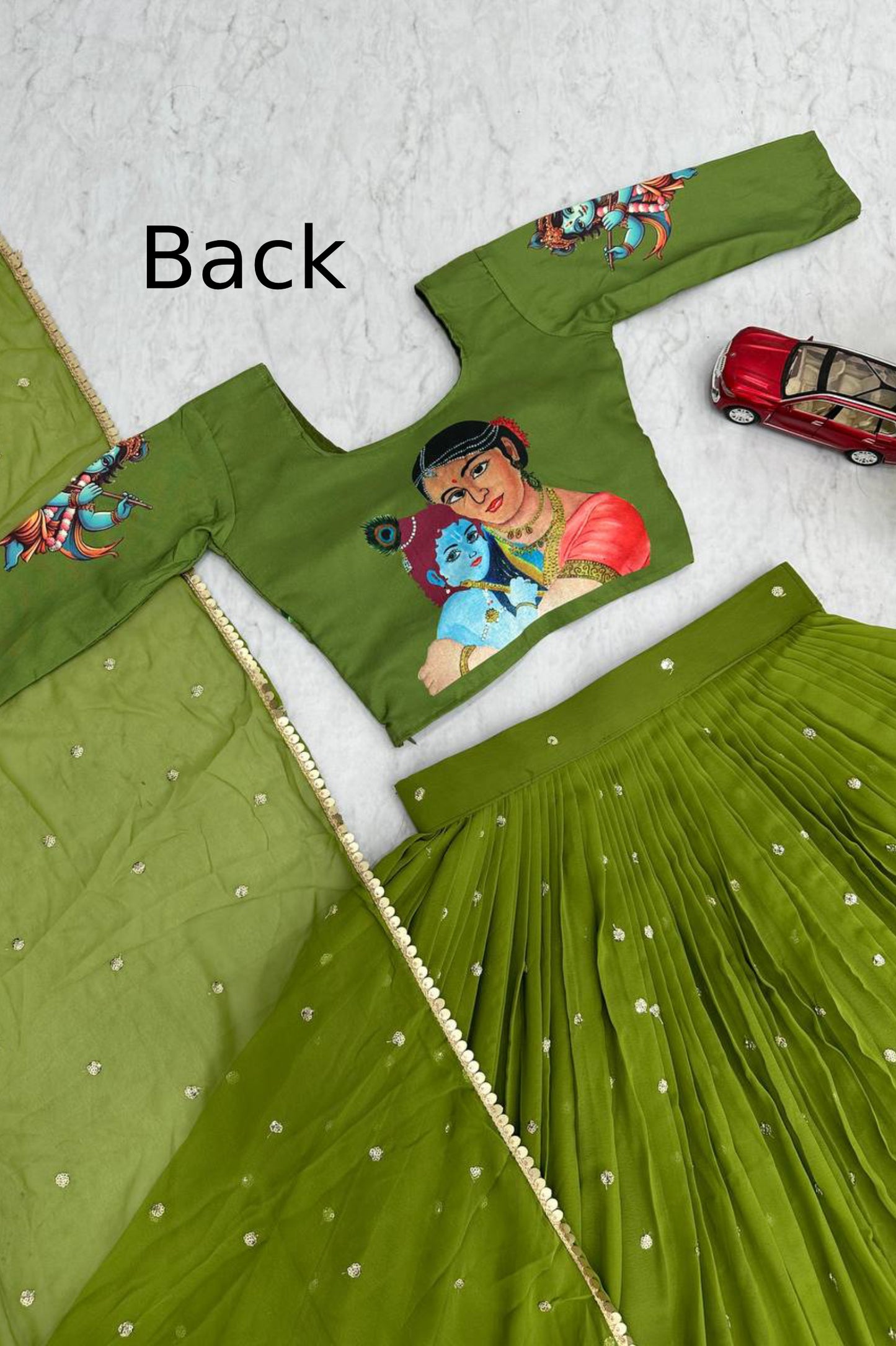Kalamkari Print with Work Lehenga Choli