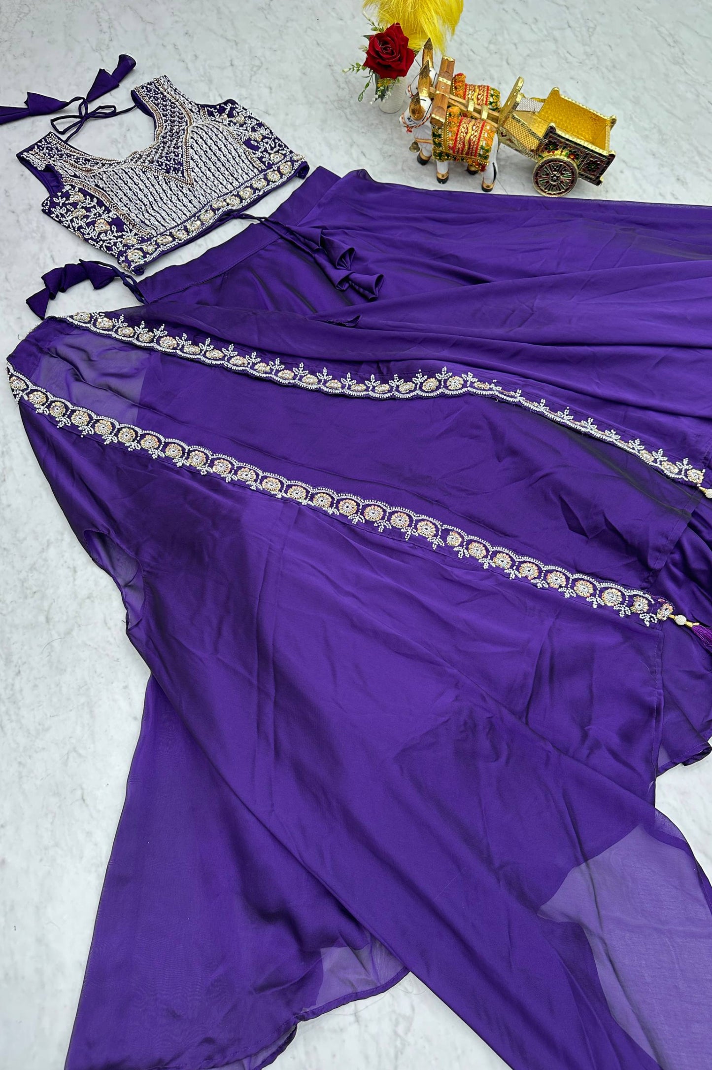 Indo Western Style Three Piece Choli